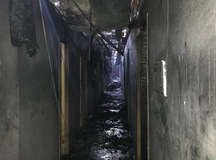 Eight die in fire at hotel in Ukraine