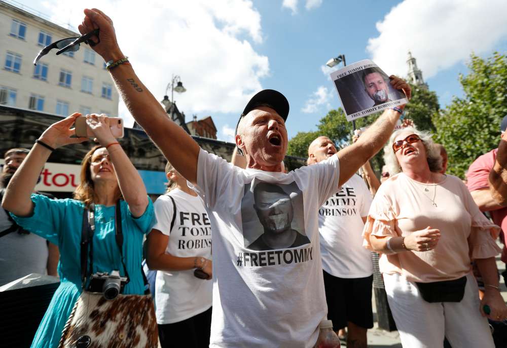 Jailed British anti-Muslim activist Robinson released on bail