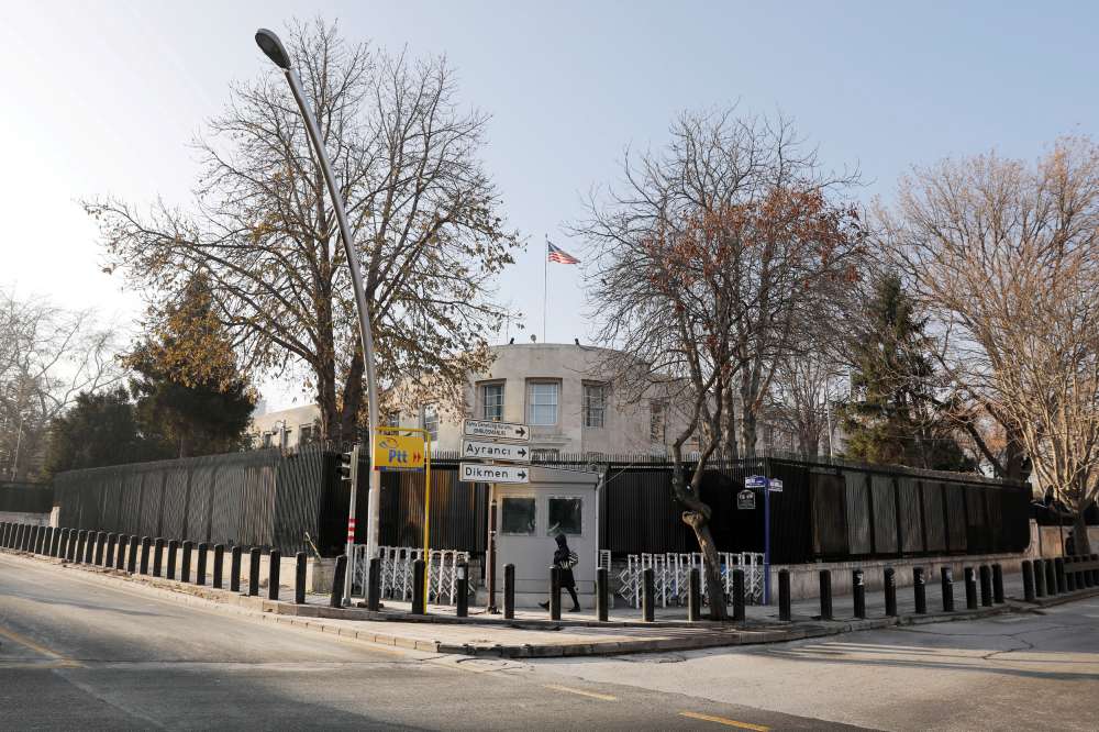 Gunshots fired at U.S. embassy in Turkey