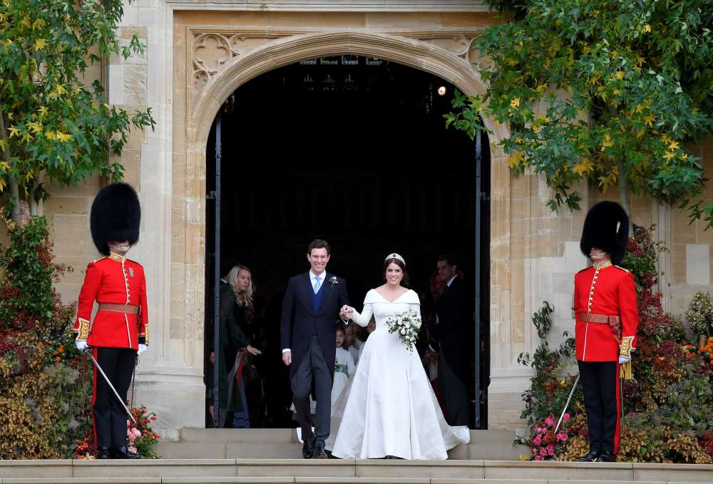 Princess Eugenie weds in Peter Pilotto dress and queen's tiara
