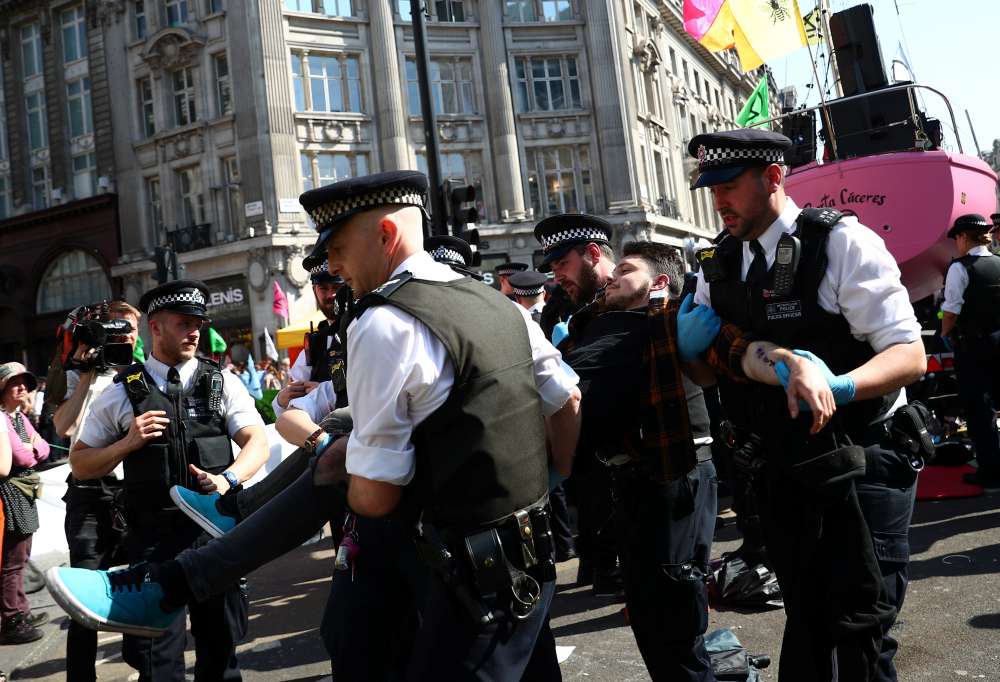 UK police say total of environment activists arrested passes 700