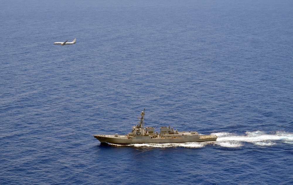 Two U.S. warships sail in disputed South China Sea