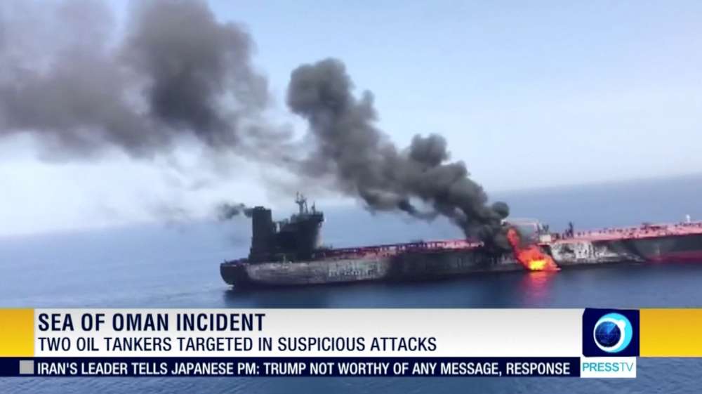 U.S. blames Iran for tanker attacks in Gulf of Oman