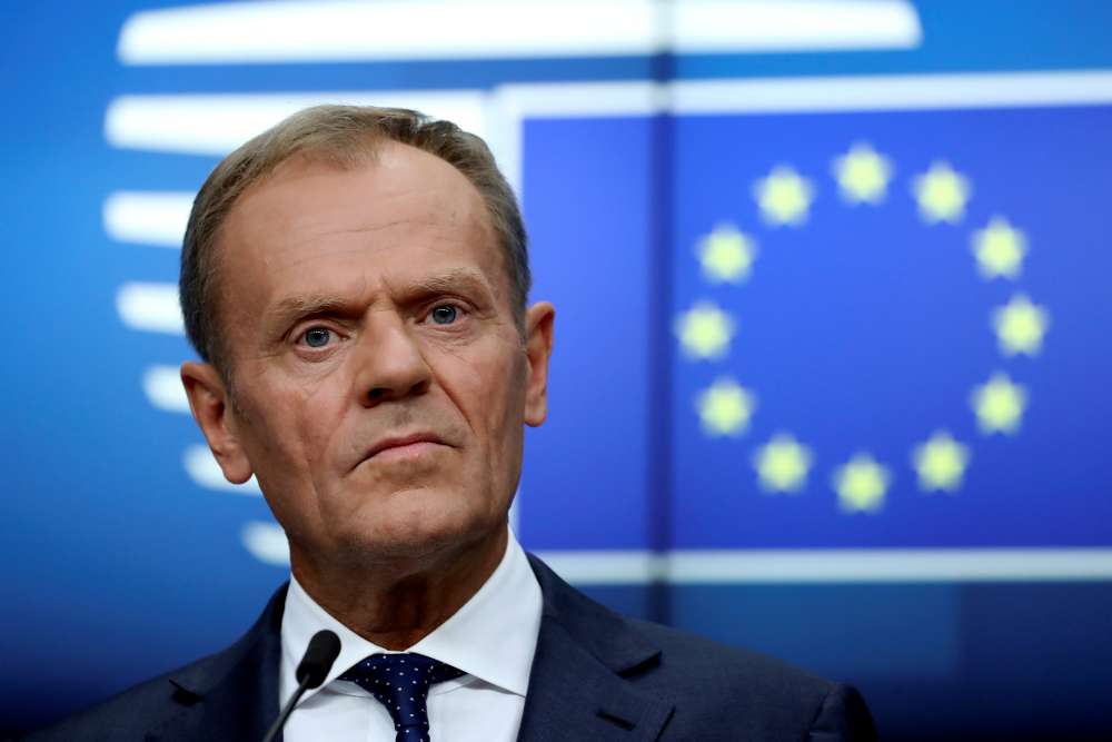EU's Tusk urges European Parliament to confirm von der Leyen