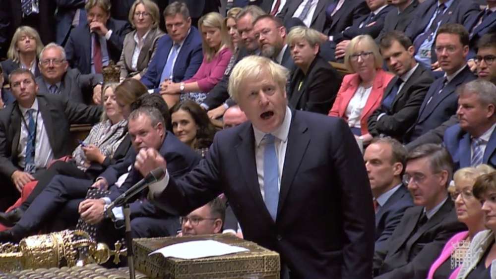 British PM Johnson tells parliament: You can tie my hands