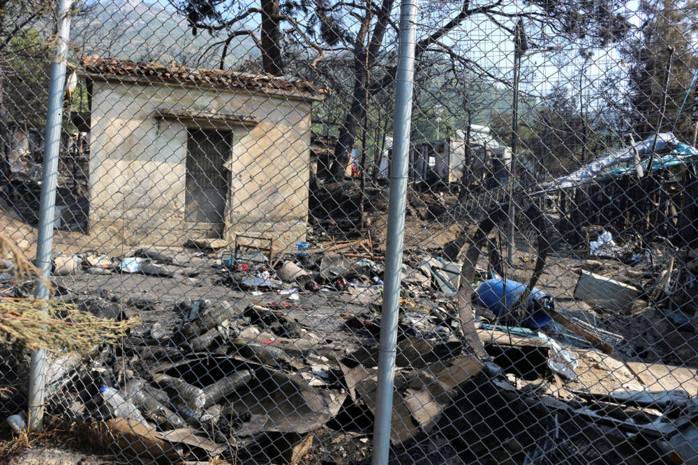 Second Greek migrant camp in flames as arrivals continue to rise