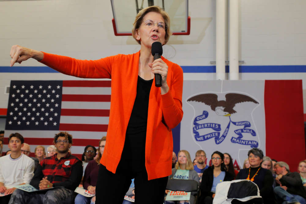 Warren wins coveted Iowa endorsement for Democrats' presidential nomination