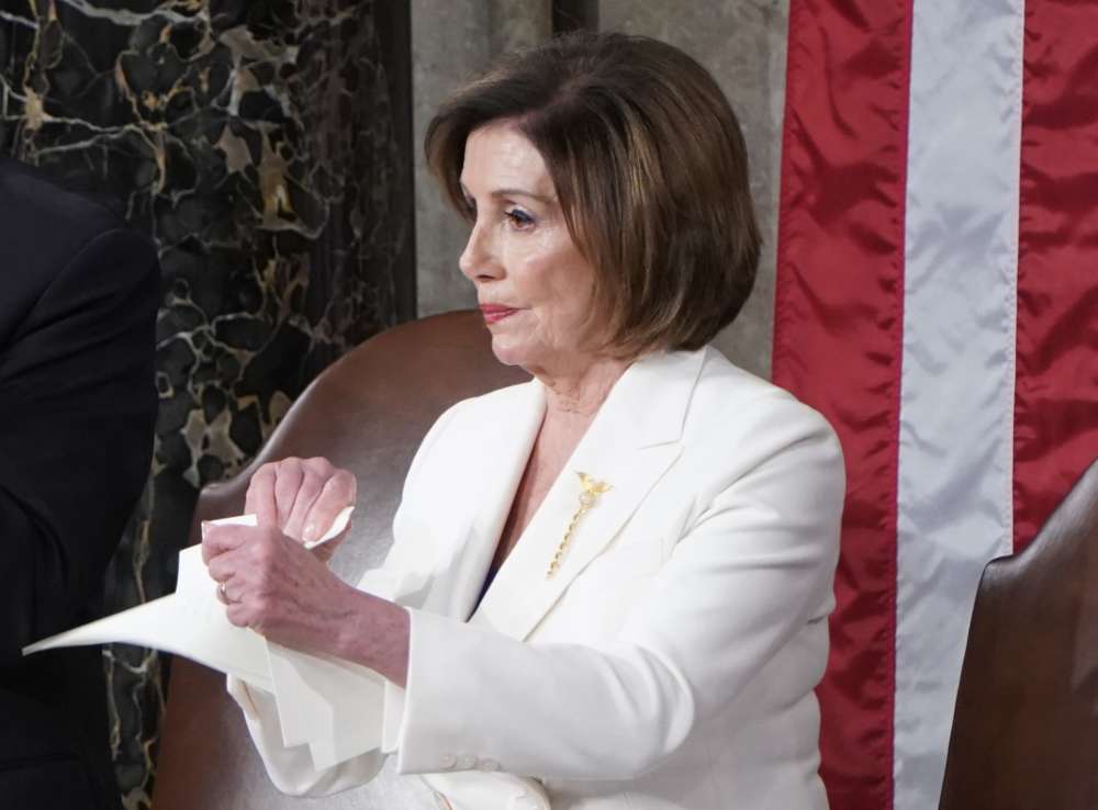 Trump-Pelosi feud erupts during speech to Congress as impeachment trial nears end
