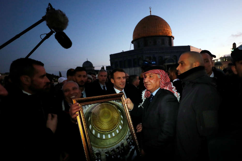 Macron berates Israeli security men in tussle at Jerusalem church