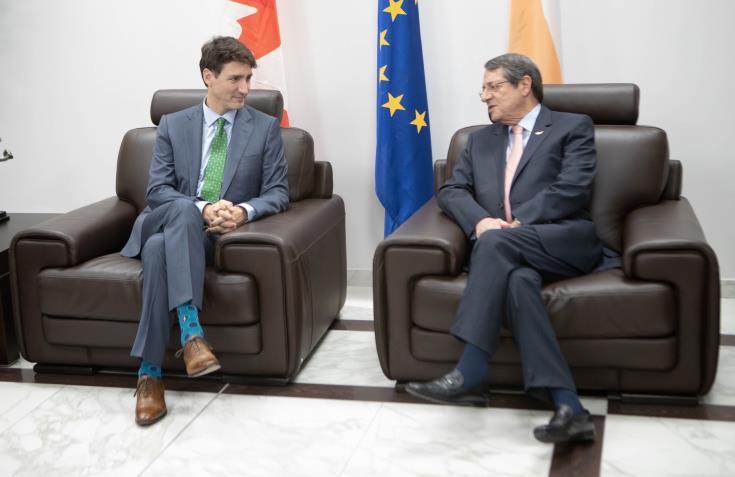 Anastasiades and Trudeau discuss Cyprus problem