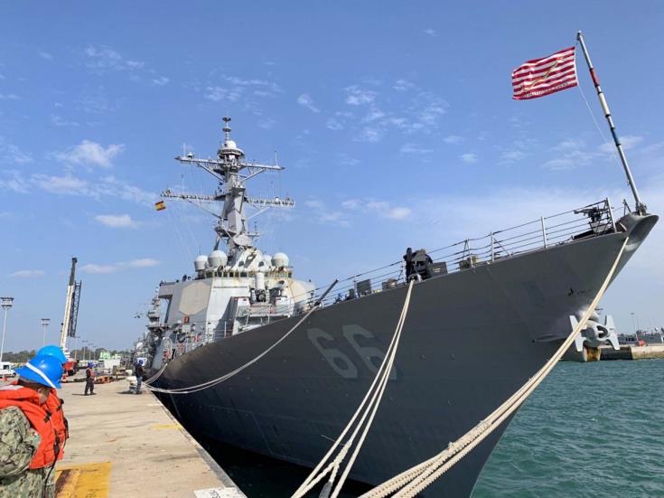 US guided-missile destroyer USS Gonzalez arrives in Larnaca port