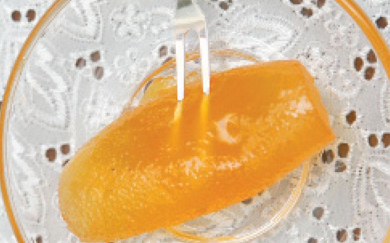 Bitter orange peel spoon sweet (Glyko kitromilo)