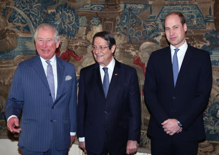 President Anastasiades meets Prince of Wales and Duke of Cambridge (video)