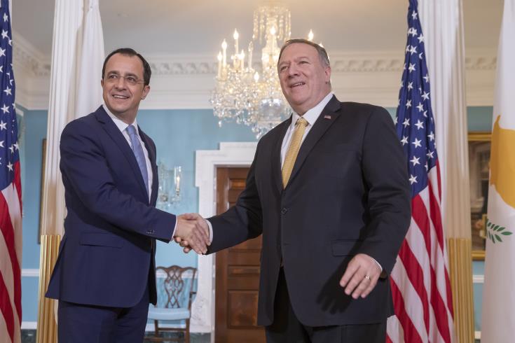 Christodoulides: Pompeo's visit to Cyprus is important and meaningful