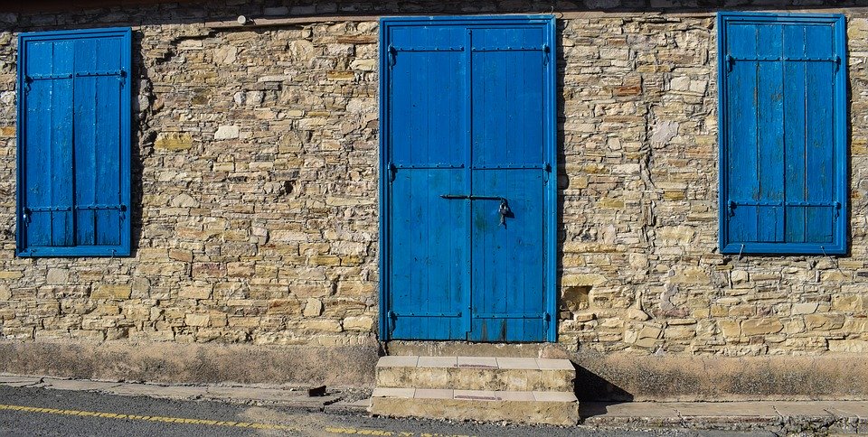 Cyprus, Kato Drys, Village, House, Wall, Door, Windows