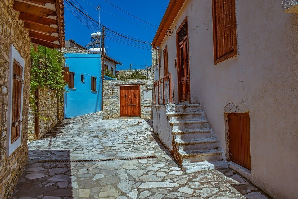 Cyprus, Kato Lefkara, Village, Street, Architecture