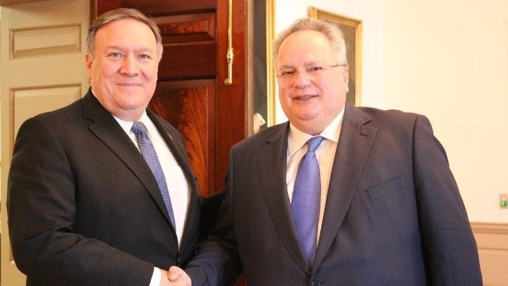 Kotzias met with State Dept. Secretary Pompeo in Washington