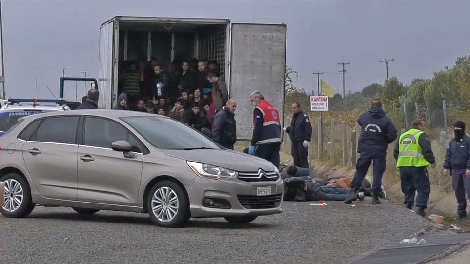 Police find 41 migrants alive in truck in northern Greece