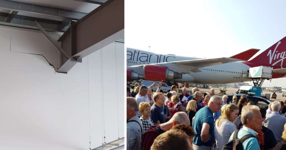 Manchester Airport gate evacuated after crack appears in floor