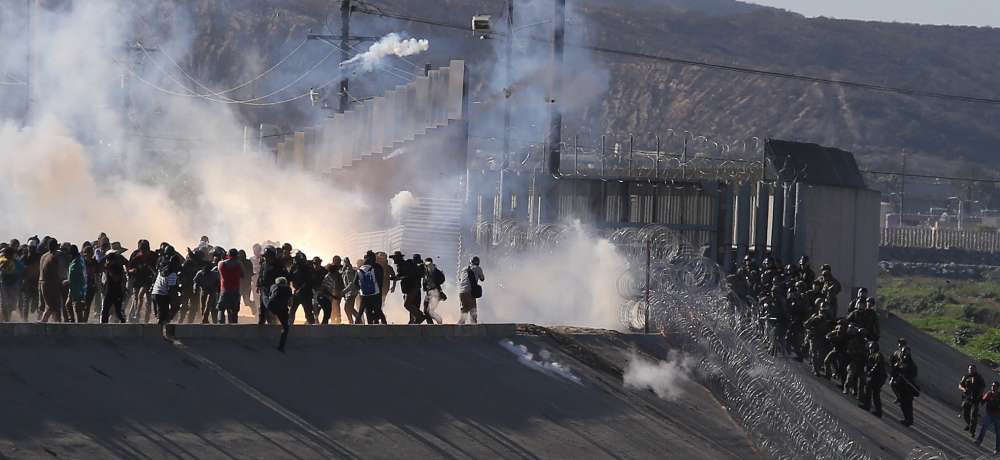 U.S. fires tear gas into Mexico to repel migrants