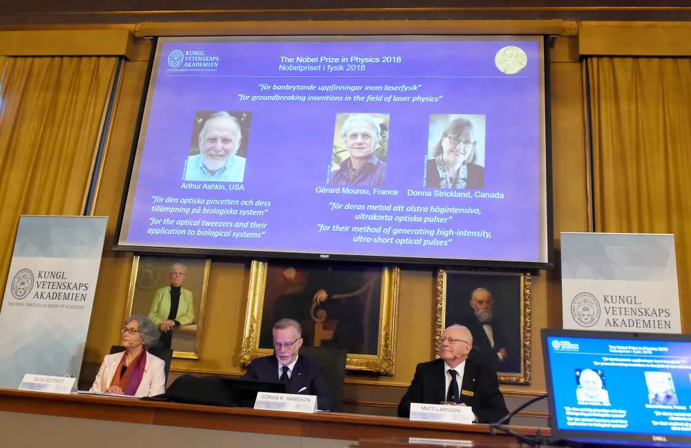 Laser scientists win 2018 Nobel Physics Prize