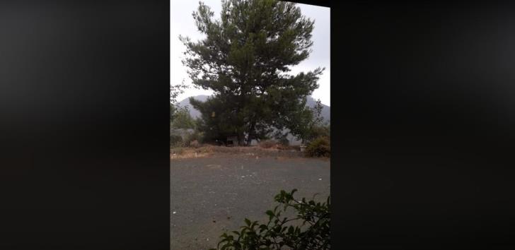 Heavy rain and thunderstorms in Troodos mountains