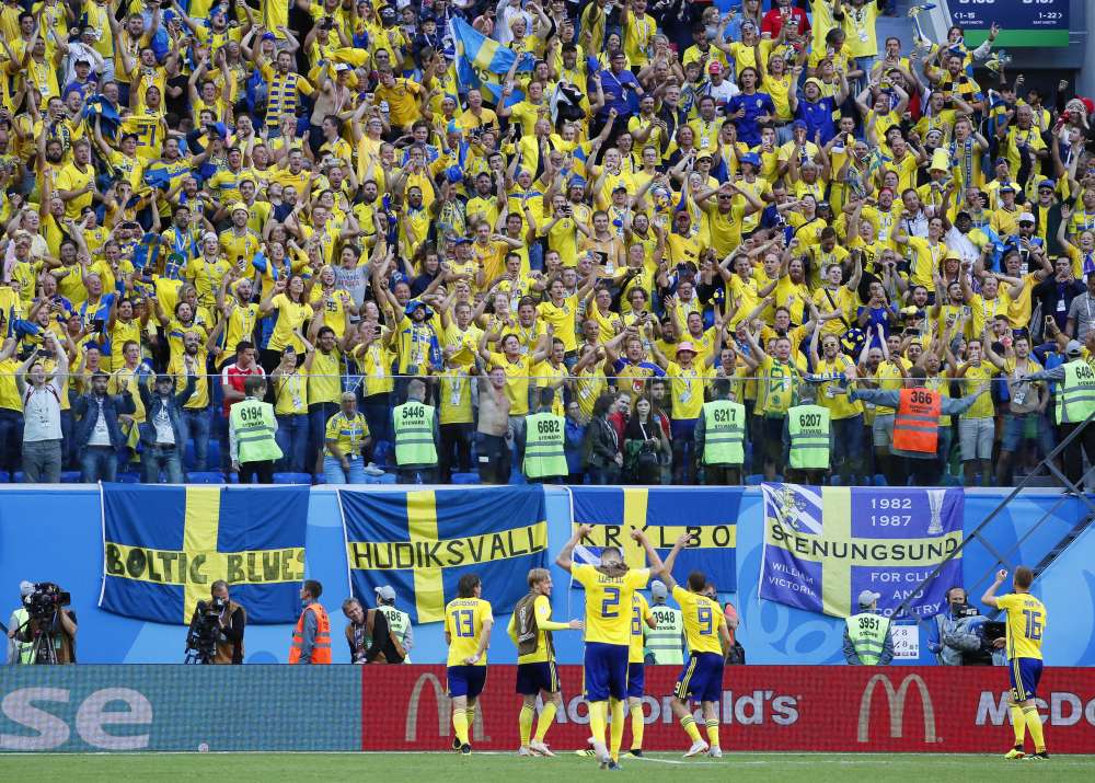 Sweden makes World Cup quarterfinals for first time since 1994
