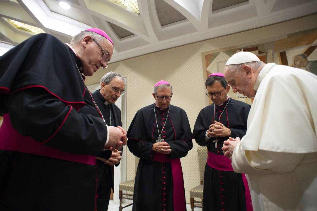 Pope Francis And French Bishops Observe Moment Of Silence Following Ciase Clergy Sexual Abuse Report, At The Vatican