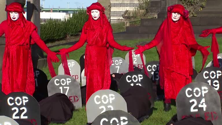 Protesters Hold 'funeral' For Cop26