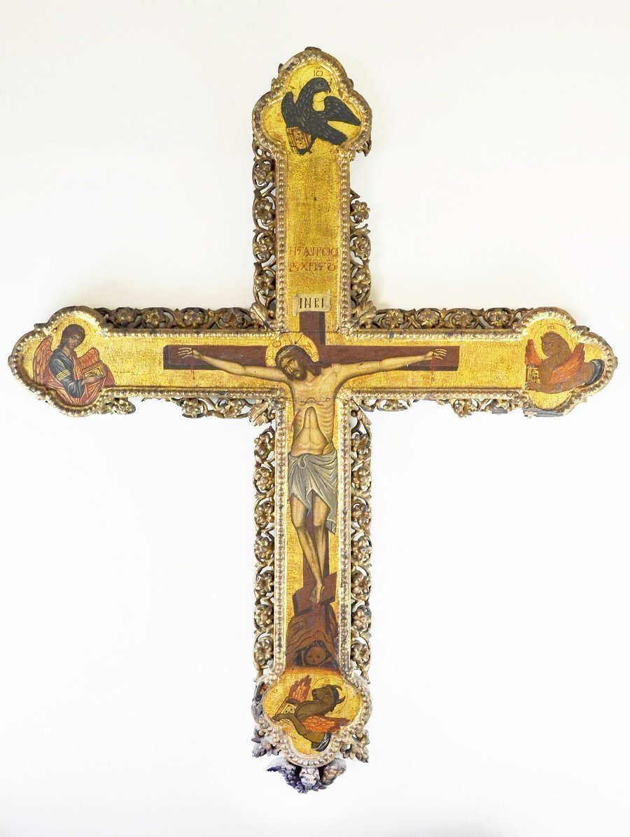 60.greek Iconostasis Crucifix 1