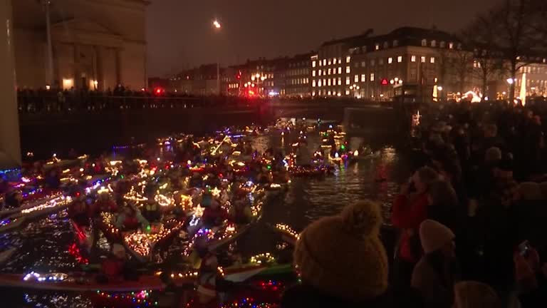 Decorated Canoes Light Up Copenhagen Canals