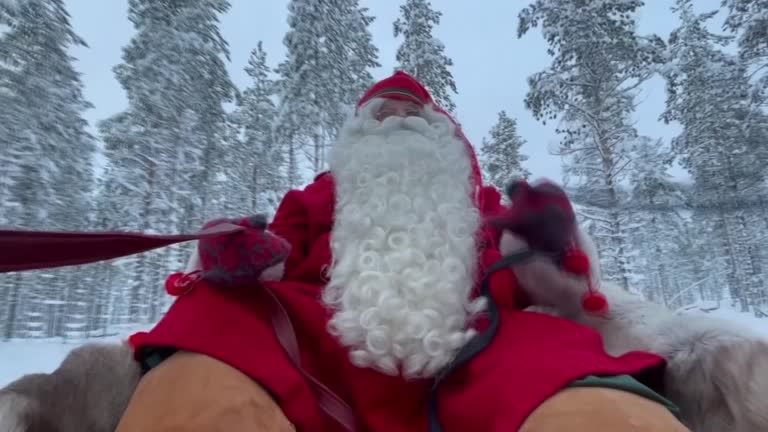 Tourists Head To Snowy Lapland Seeking Santa Claus Despite Coronavirus Pandemic