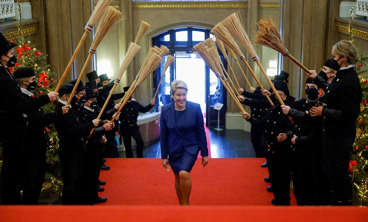 New Mayor Of Berlin Franziska Giffey Arrives At The Town Hall, In Berlin
