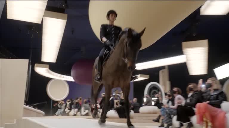Horse Struts Catwalk At Chanel's Paris Haute Couture Show