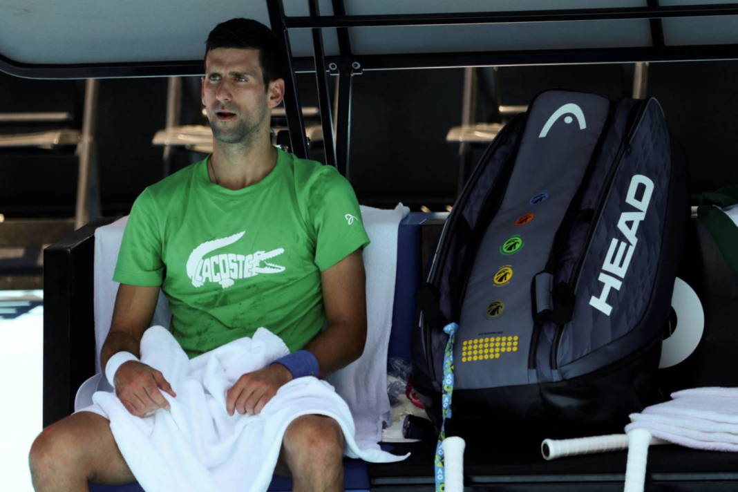 Serbian Tennis Player Novak Djokovic Rests At Melbourne Park As Questions Remain Over The Legal Battle Regarding His Visa To Play In The Australian Open