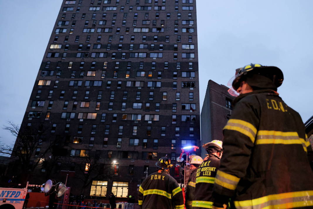 Fire In An Apartment Building In New York City