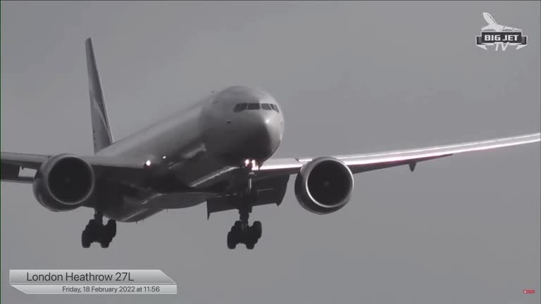 Planes Struggle To Land At London's Heathrow Airport In High Winds