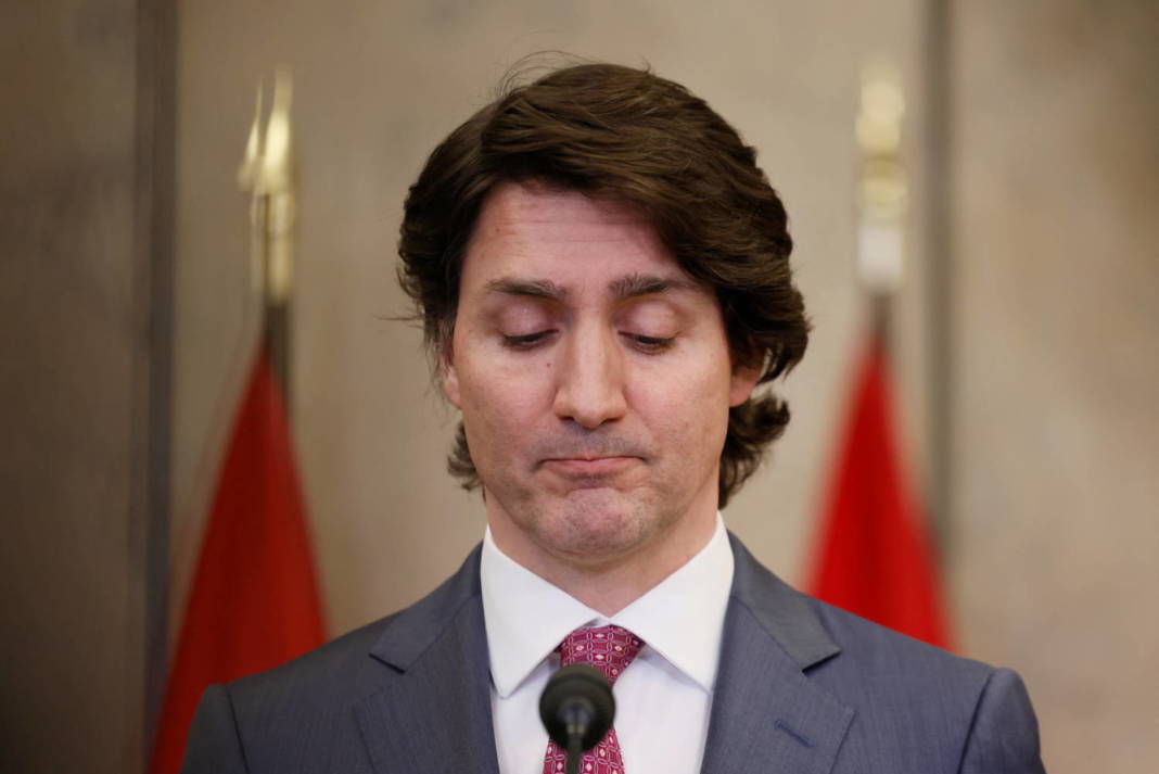 Canada's Prime Minister Justin Trudeau Takes Part In A News Conference On Parliament Hill In Ottawa