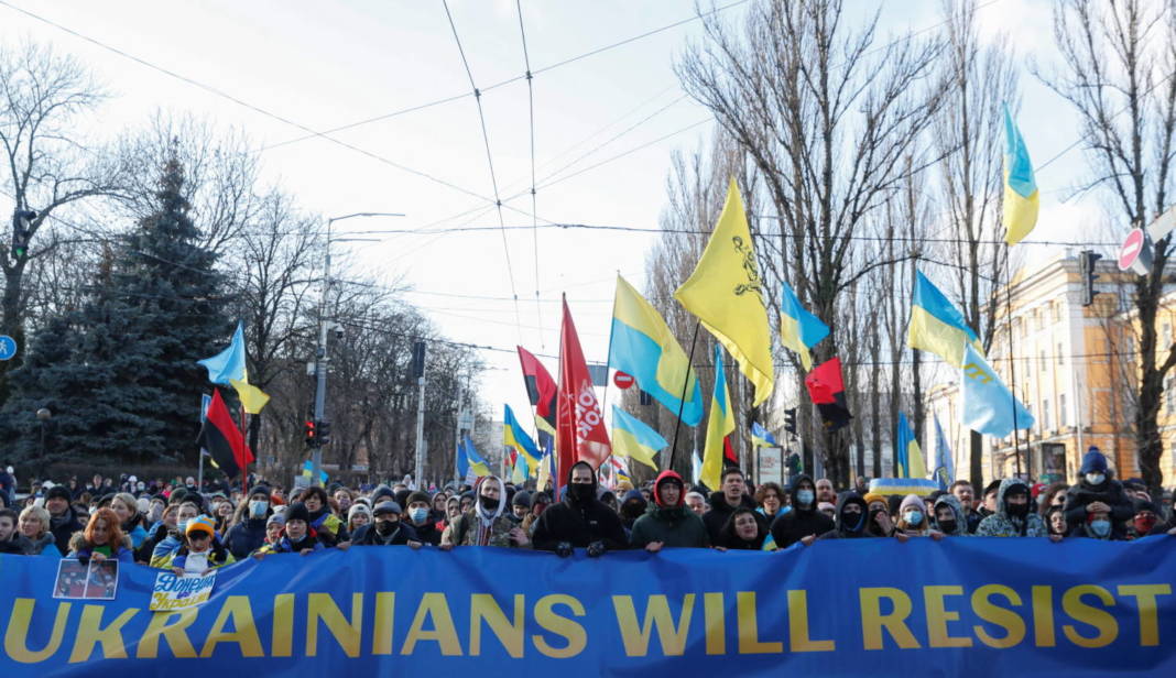 People Take Part In Unity March In Kyiv