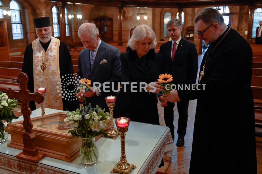 Britain's Prince Charles And Camilla, Duchess Of Cornwall, Visit Ukrainian Catholic Cathedral In London