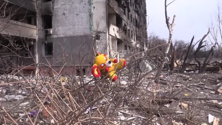Scenes Of Devastation In Mariupol As Civilians Leave Port City In Ukraine's East