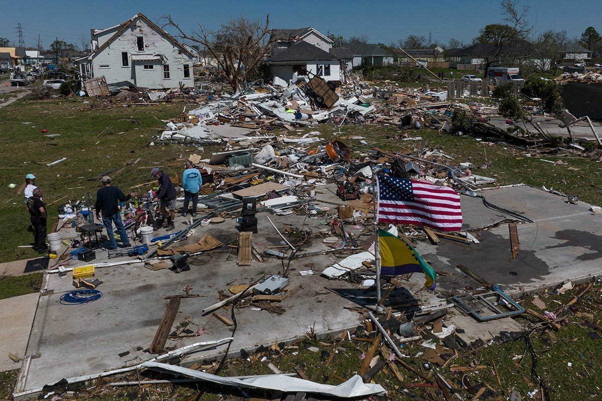 Tornado Strikes New Orleans, Louisiana