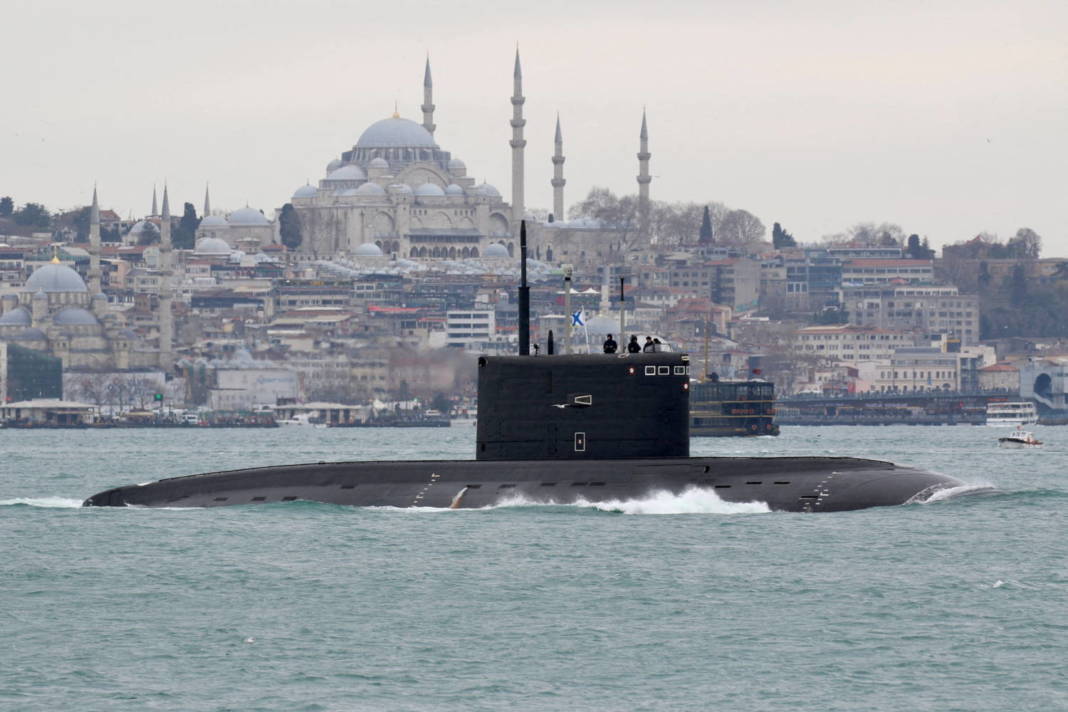 File Photo: Russian Navy's Diesel Electric Submarine Rostov On Don Sets Sail In Istanbul's Bosphorus