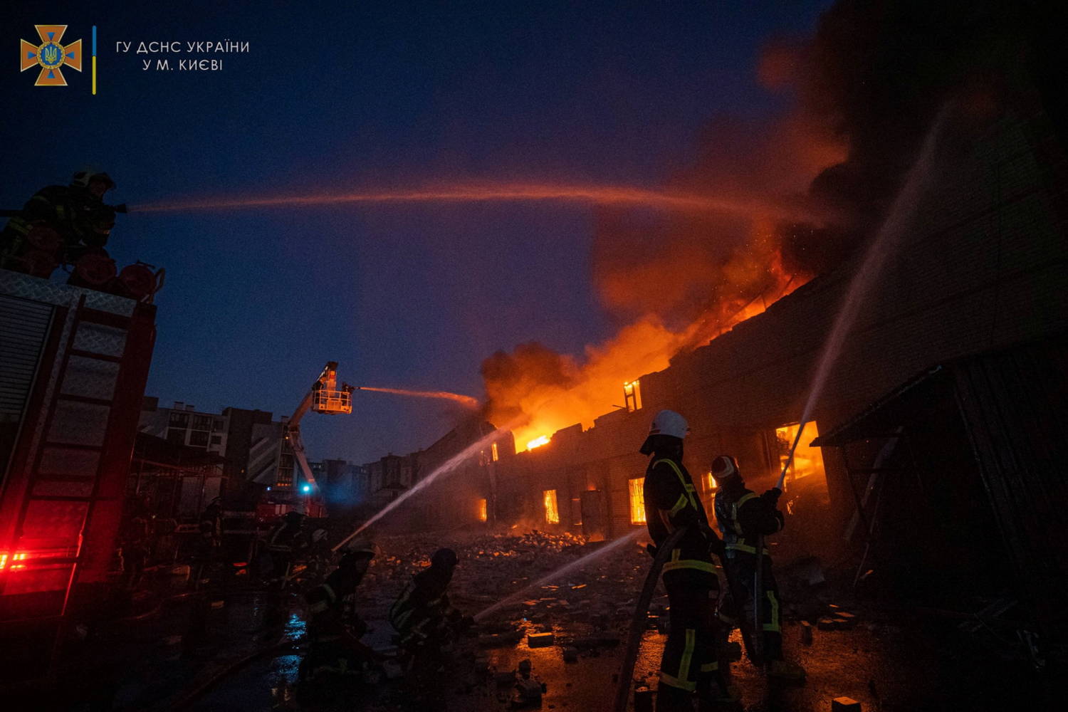 Rescuers Work At A Site Of Buildings Damaged By A Shelling In Kyiv