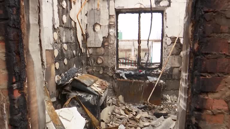 Villagers In Ukraine's Chernihiv Region Sorrow Over Ruined Homes