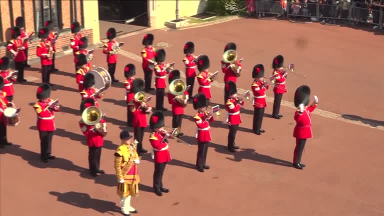 Windsor Guards Play Happy Birthday For Queen Elizabeth