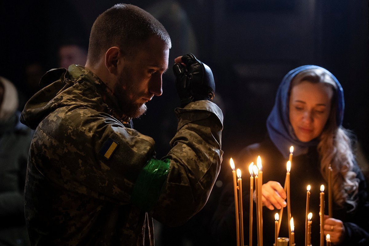 People Attend An Easter Church Service, Amid Russia's Invasion Of Ukraine, In Kyiv