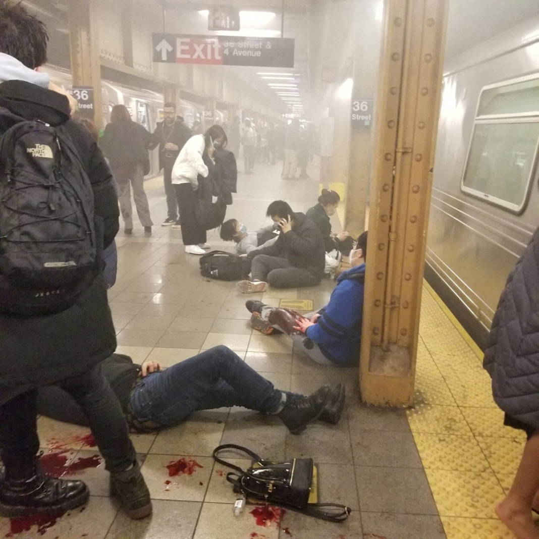 File Photo: Wounded People Lie At The 36th Street Subway Station, In New York City