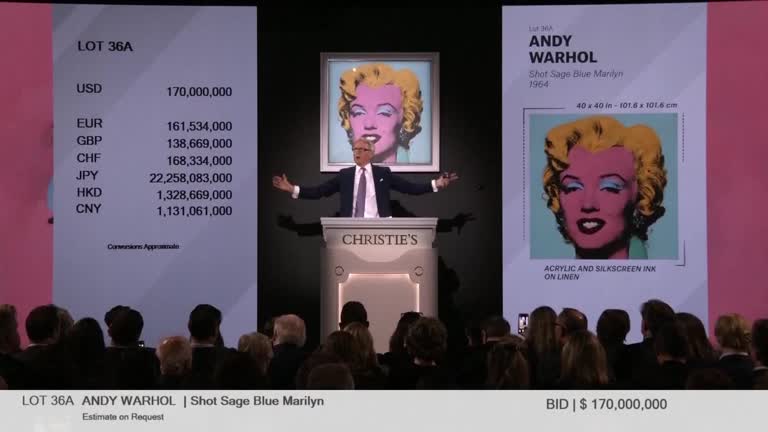 Warhol's 'marilyn' Sells At Auction For $195 Million