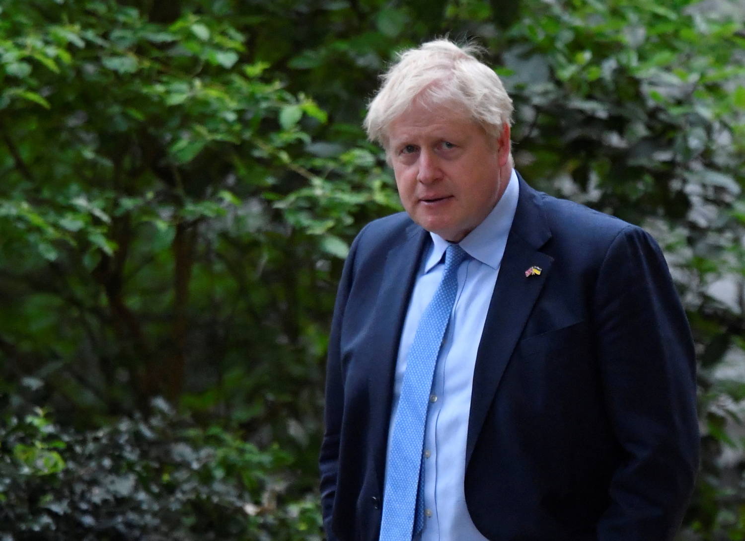 British Prime Minister Johnson Walks In Downing Street, London